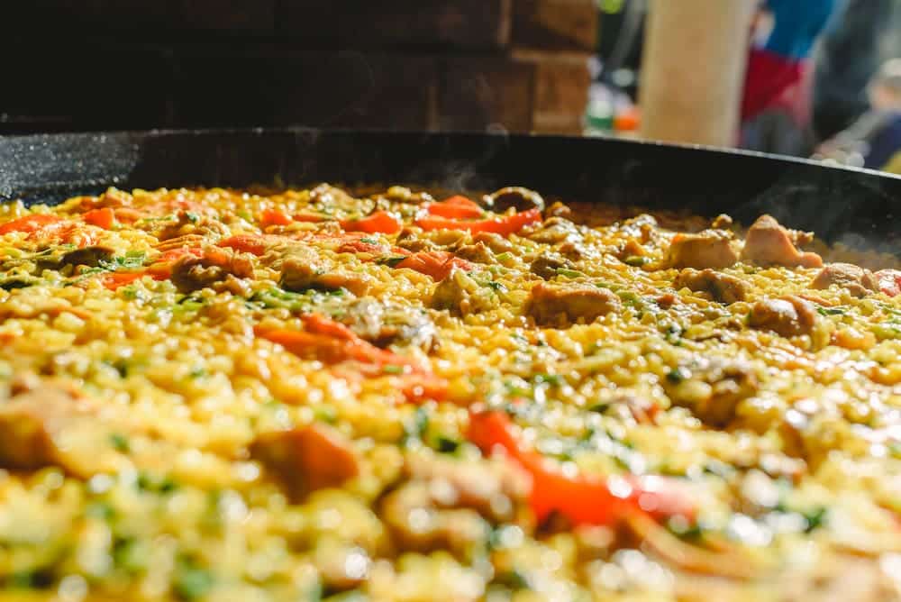 receta de paella de carne